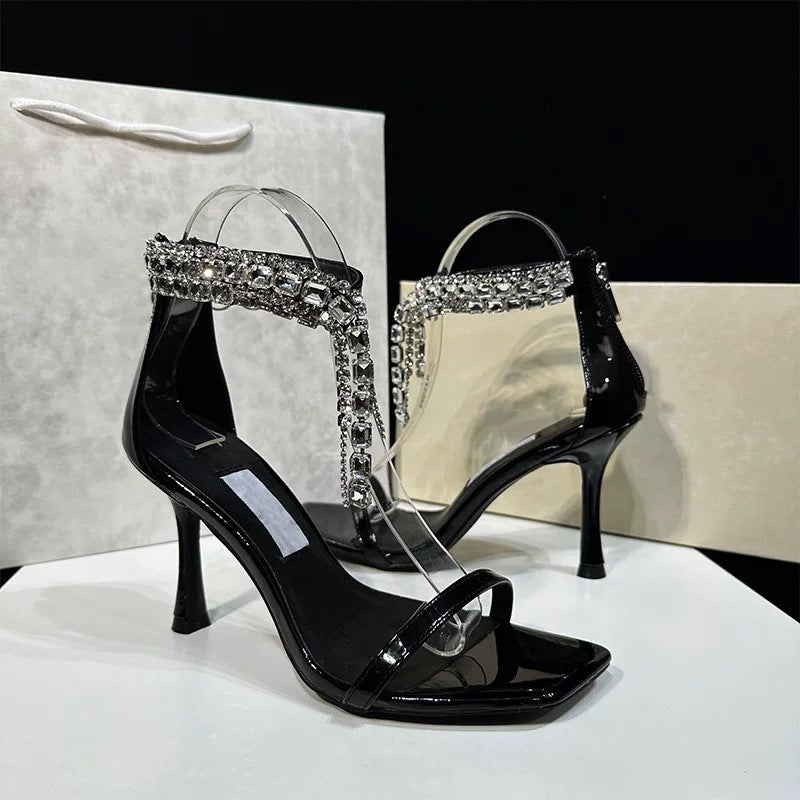 Women's Rhinestone High Heels - French Style Elegant Pumps