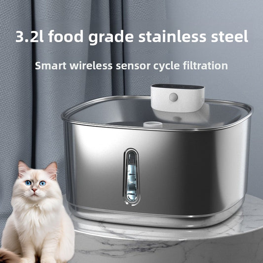 Automatic Pet Water Fountain - 3.2L Rechargeable Dispenser