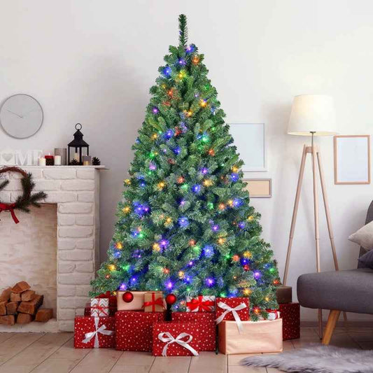 PVC Christmas Tree with Lights - Pre-Lit Holiday Decoration