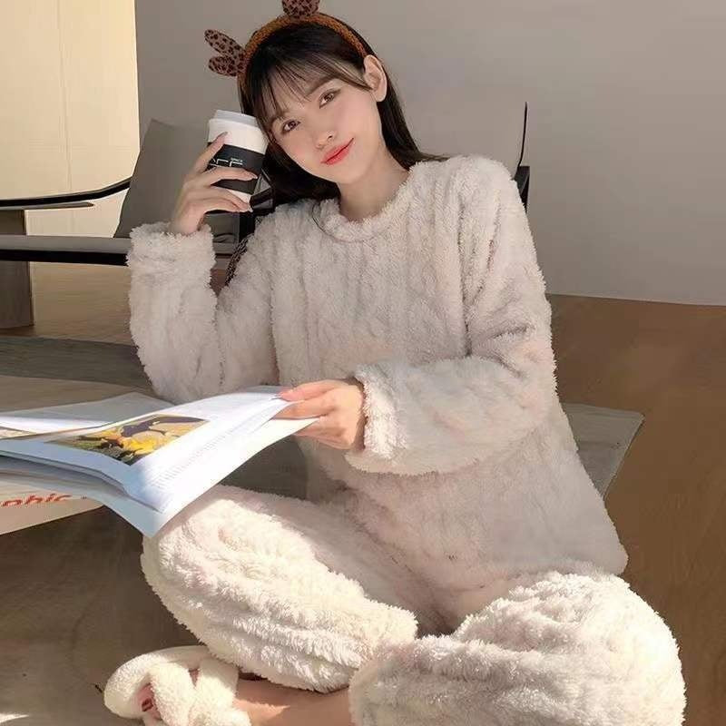 Coral Velvet Pajamas - Luxurious Soft Sleepwear Set