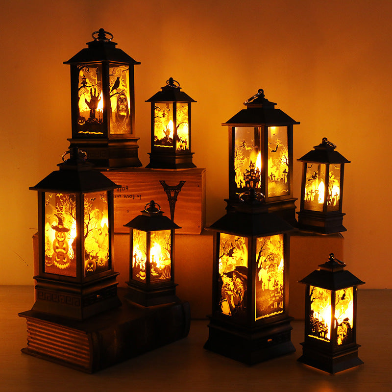 Halloween Simulation Flame Lanterns - Pumpkin Design