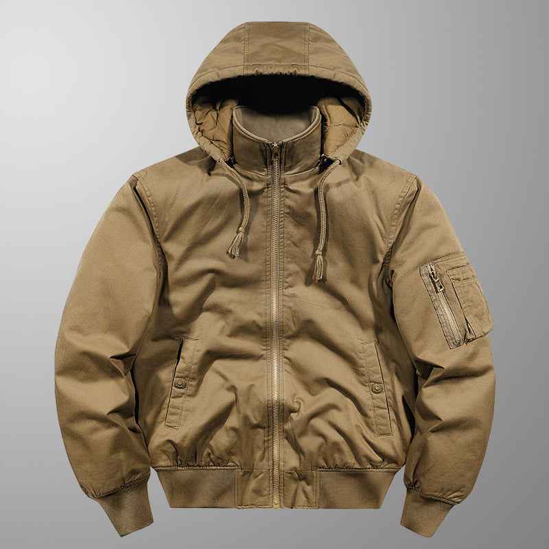 Men's Casual Hooded Padded Work Jacket
