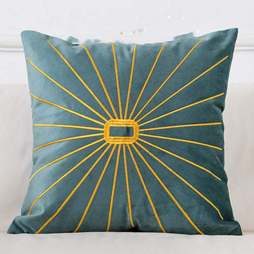 Golden Sofa Pillow Office Car Lumbar Cushion