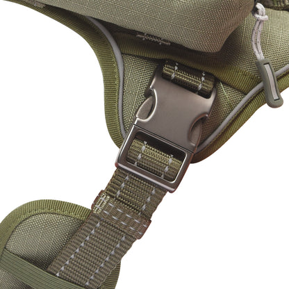PETMARVEL High-Perfomance Tactical Dog Harness With Backpack, No Pull Front Clip & Metal Buckles - DropOnline.co