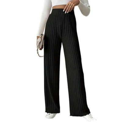 Women's Draping Elastic Trousers With Medium Elasticity