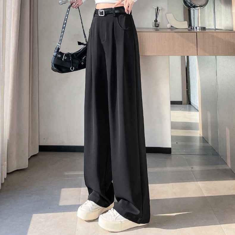 SpringAutumn New High-end Loose Straight-leg Pants That Hide Hips And Slim