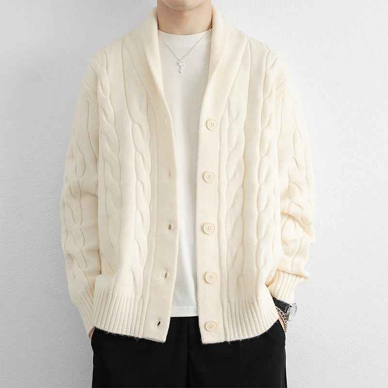 New Casual Versatile Retro Trendy Long-sleeve Cardigan Sweater