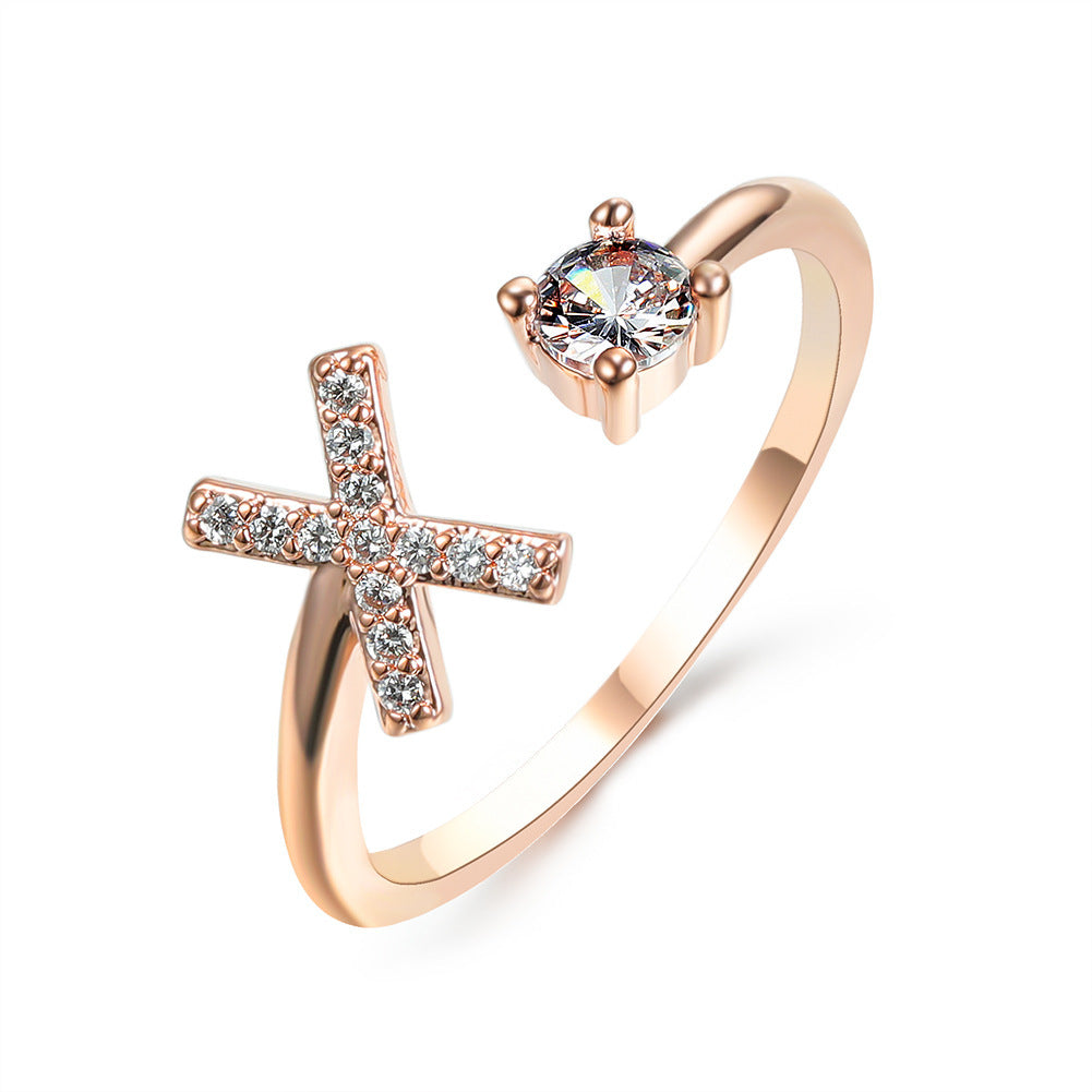 Adjustable Initial Letter Ring - Personalized Alphabet Jewelry