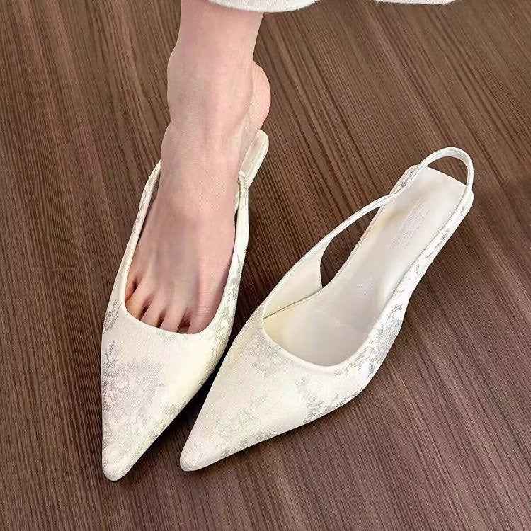 White Suede High Heels Women's Elegant Fashion Stiletto