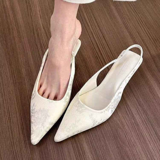 White Suede High Heels Women's Elegant Fashion Stiletto