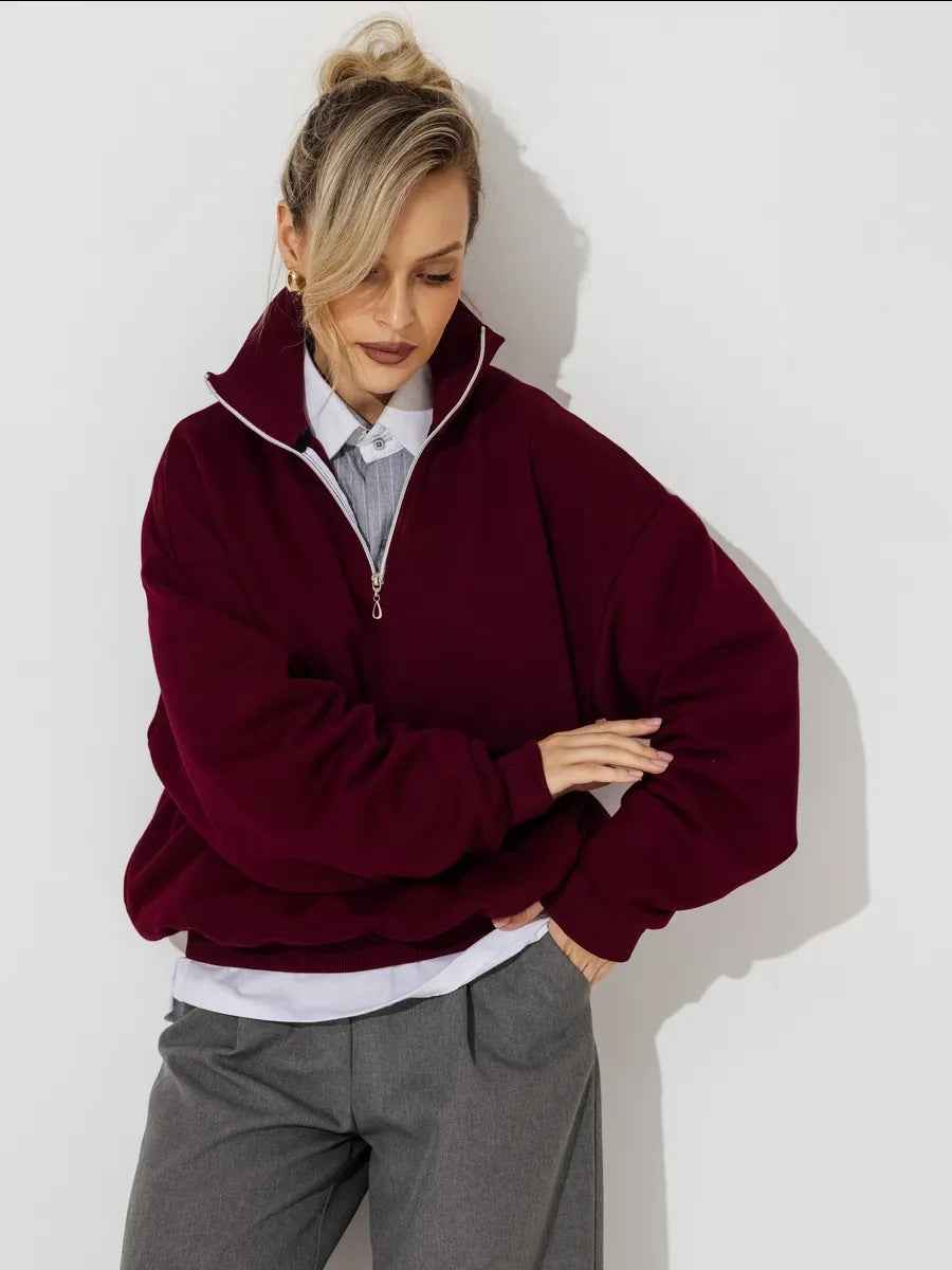 Lazy Style Fashion Casual Personality Versatile Zip-up Hoodie