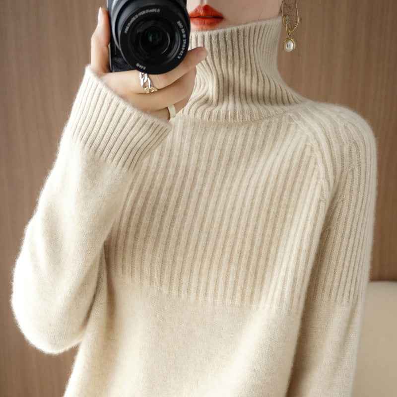 Loose High-neck Sweater Base Layer For Women