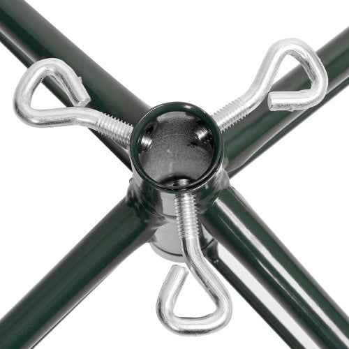 3 Pcs Flocked Artificial Christmas Tree Set with Lights - 4ft 5ft 6ft Snow Trees