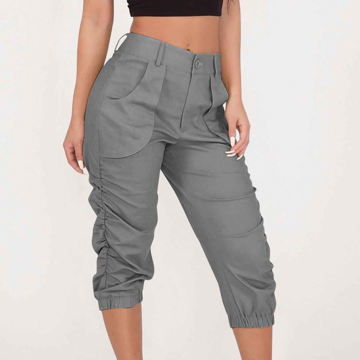 Women's Fashion Casual Cropped Pants Overalls