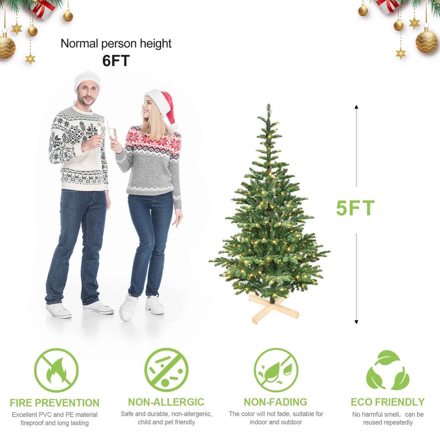 PE/PVC Christmas Tree - Premium Holiday Decoration Tree