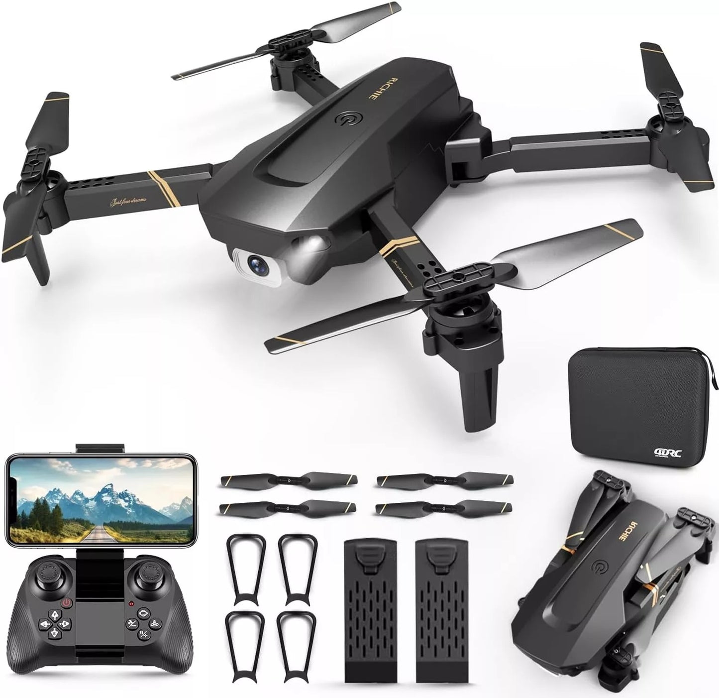 4DRC V4 Mini Drone - 4K Camera with 3 Batteries