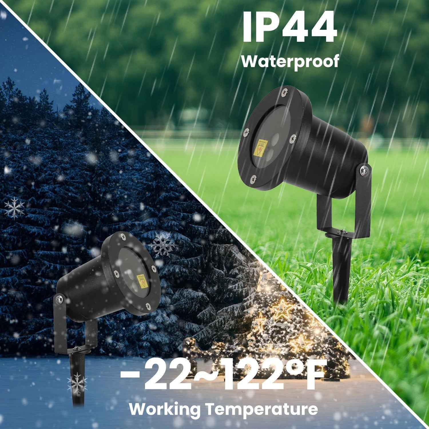 Outdoor Laser Projector Light - Red & Green 3 Modes 12 Speeds IP44 Waterproof - DropOnline.co