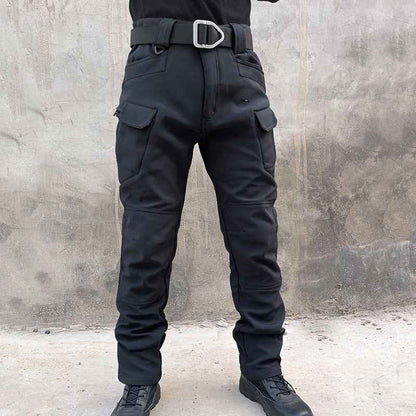Outdoor Technical Trousers Men's Soft Shell Tactical Pants Fleece Warm Leisure
