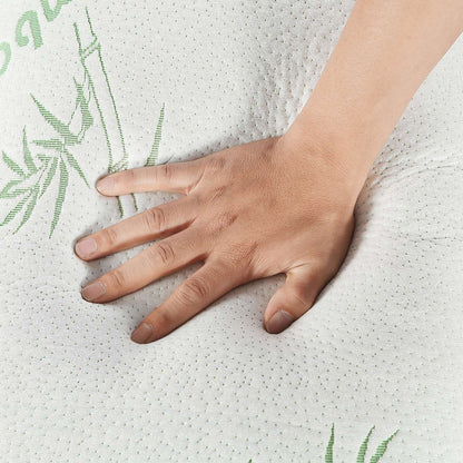 2Pcs Or 1Pcs Bamboo Memory Foam Pillow Hypoallergenic Bed Pillow For Head Neck Rest Sleeping Shredded Pillow Washable Cover Queen Size Pillow - DropOnline.co