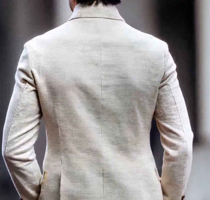 European And American-style Men's Jacket Slim-fit Buttoned Pocketed Long-sleeve Blazer