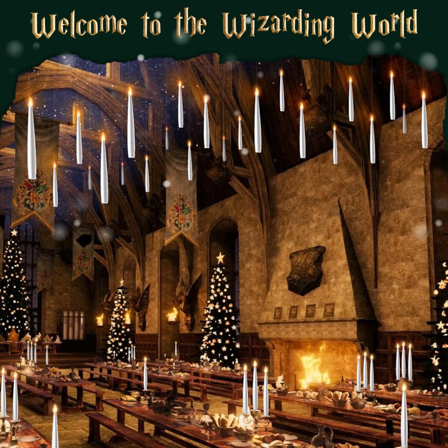 LED Floating Magic Wand Candle - Remote Control Halloween Decor