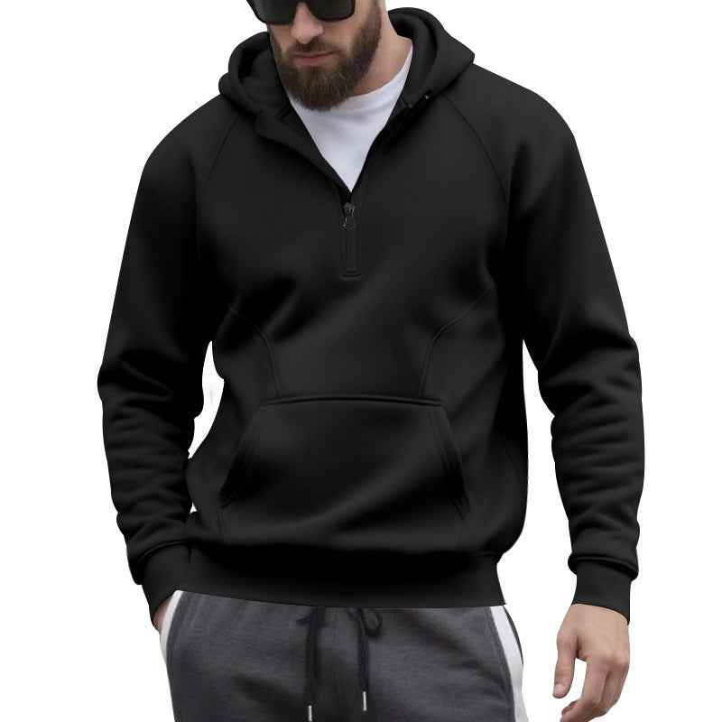 Men's Casual Sports Commuter Fleece Hooded Zip
