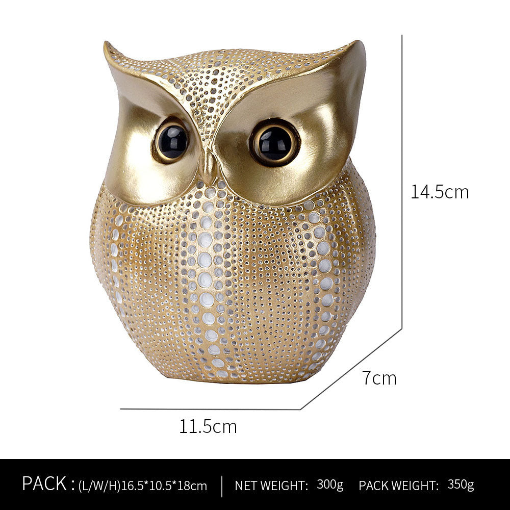 Premium Owl Resin Craft Decoration - Elegant Home Soft Decoration