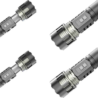 Black Friday Multi-functional High-Power All-in-One Variable Zoom Strobe Tactical Flashlight With Soft Camping Lamp