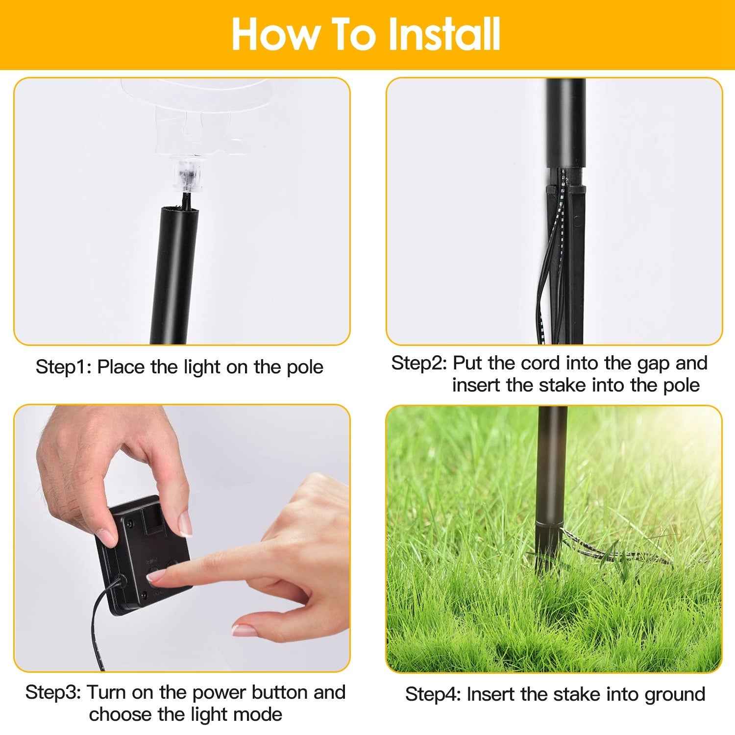 5Pcs Mixed Christmas Solar Stake Light Set - Waterproof Outdoor Landscape Light - DropOnline.co