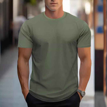 Men's Quick-Drying Breathable Sports T-Shirt - Round Neck Short Sleeve Athletic Tee
