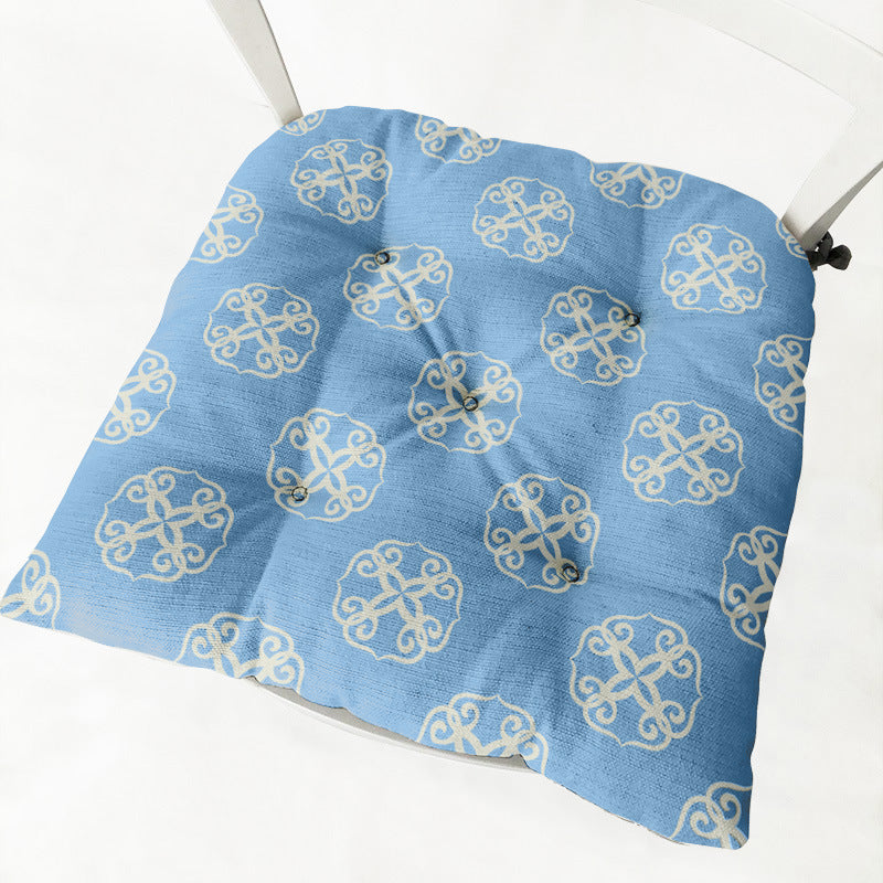 Home Round Square Chair Cushion Cotton Linen