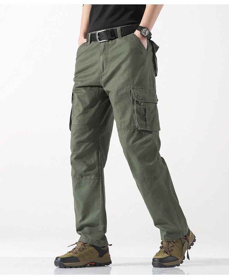 Men's Spring Three-dimensional Pocket Straight-leg Trousers Outdoor