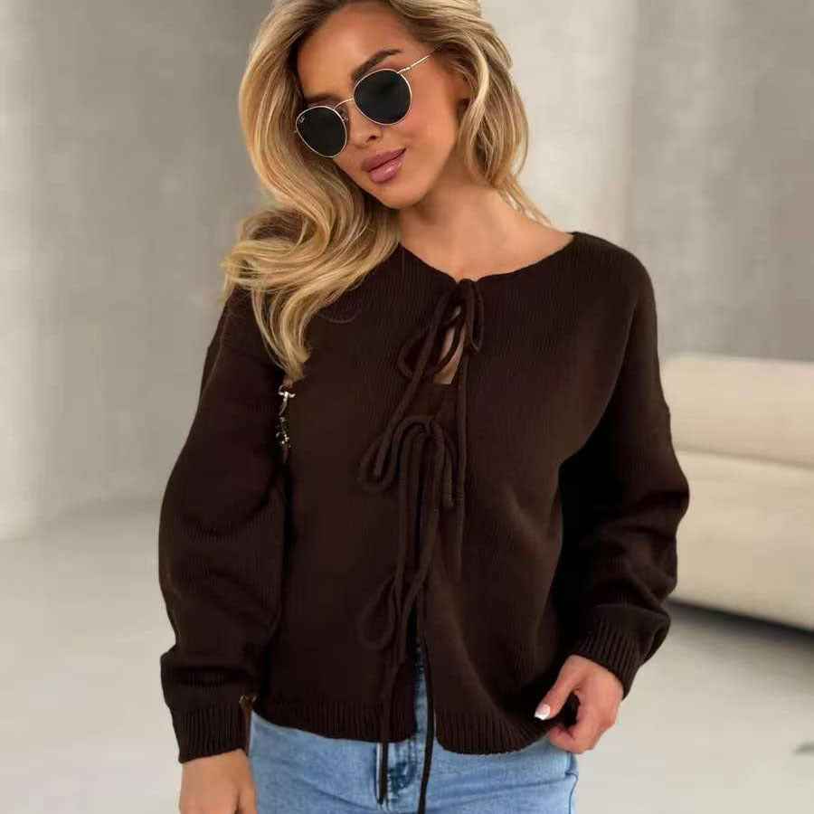 Loose Round-neck Long-sleeved Women's Sweater