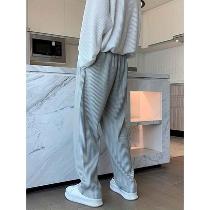 Men's Corduroy Casual Pants - Fashionable Straight Leg Trousers