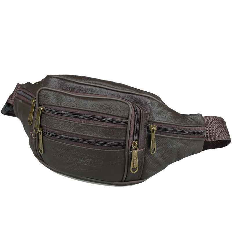 Genuine Leather Men's Outdoor Waist Bag