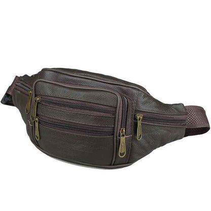 Genuine Leather Men's Outdoor Waist Bag