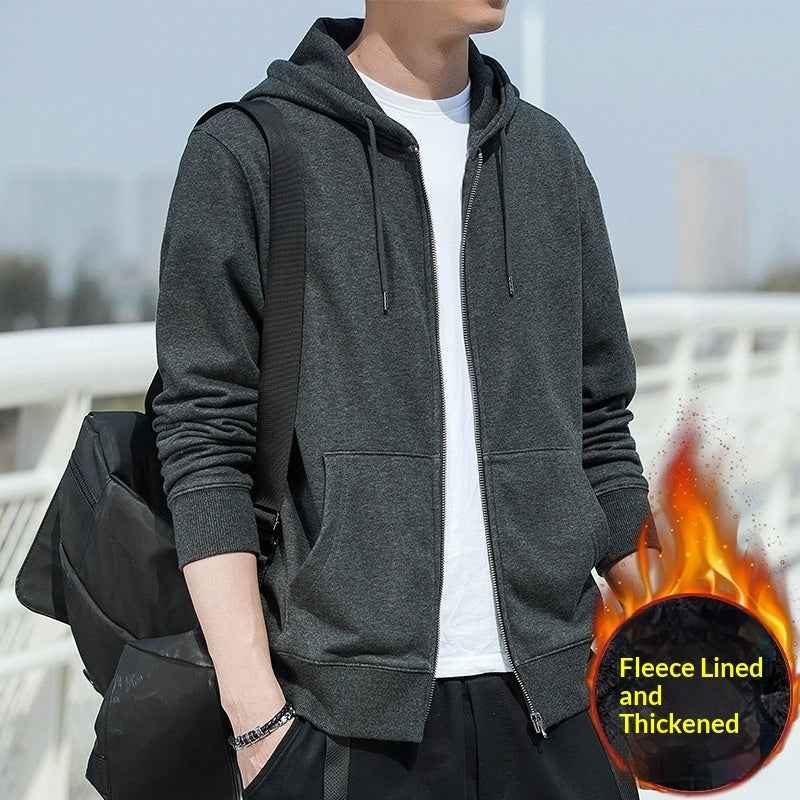 Autumn And Winter Sweater Hoodie Men's Solid Color Top