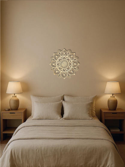 Hand-Hammered Moroccan Metal Mandala Wall Art - Bohemian Living Room Decor - DropOnline.co