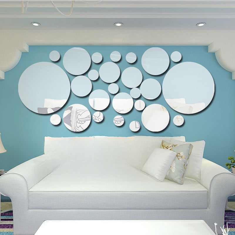 Creative Mirror Acrylic Round Wall Stickers
