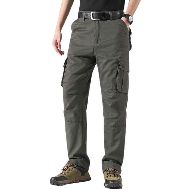 Men's Spring Three-dimensional Pocket Straight-leg Trousers Outdoor