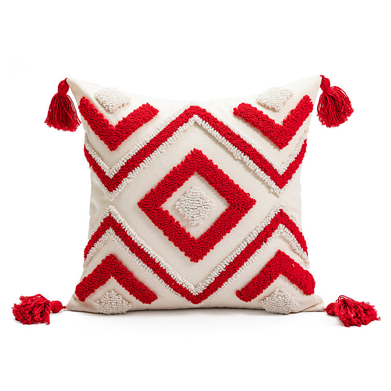 Embroidered Pillowcase - Decorative Pillow Cover with Artistic Design