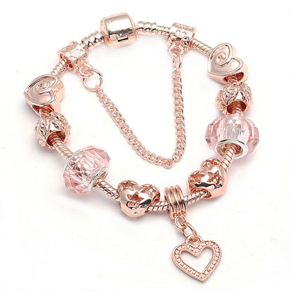Fashion Love Geometric Rose Gold Bracelet Women's Jewelry - DropOnline.co