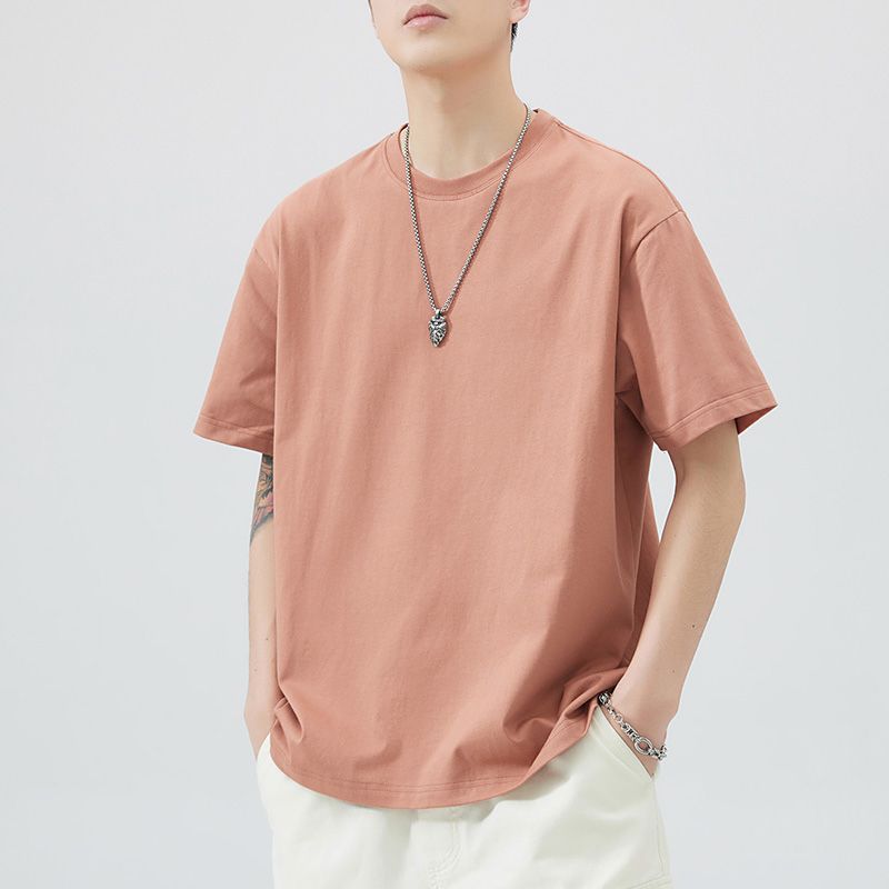 Men's Pure Cotton Short Sleeve T-Shirt - Premium Basic Tee