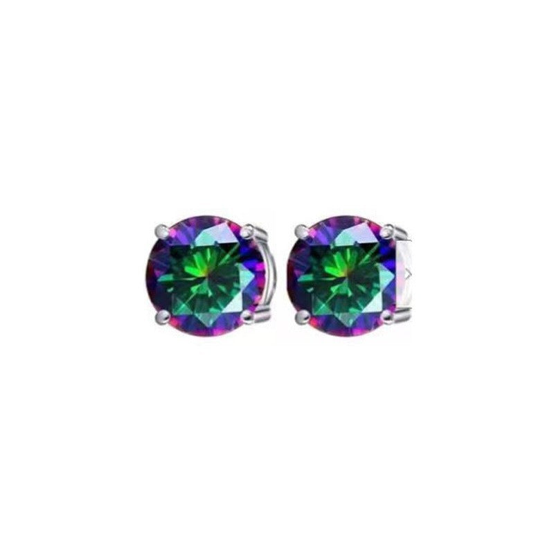 Unisex Stud Earrings - 6mm Minimalist Round Earrings for Men & Women