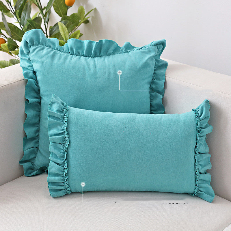 Pillowcase Small  Cushion Pillow Suede Sofa Bedside Pillowcase