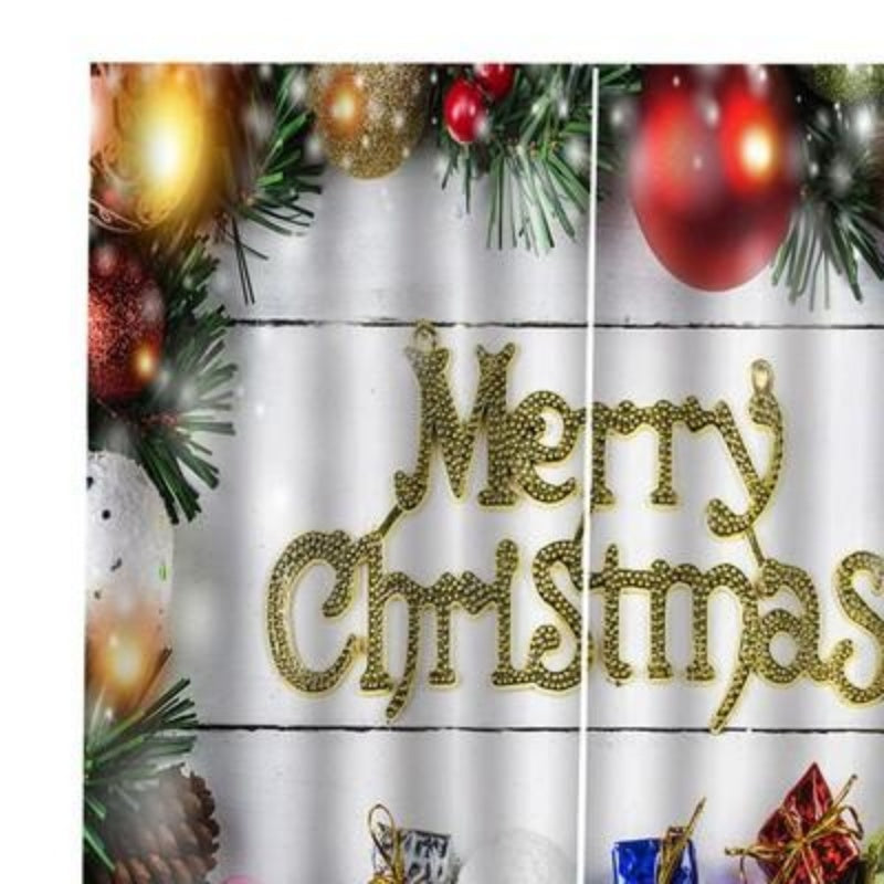 Christmas Pattern Home Decoration Living Room Bedroom Window Curtains