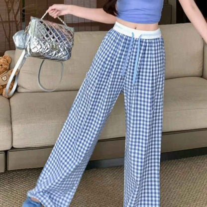 Women's Thin High-Waist Drape Straight Versatile Casual Pants