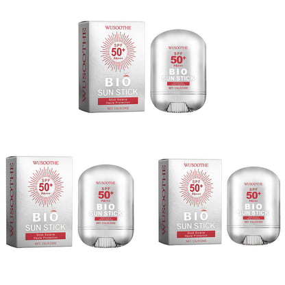 WUSOOTHE Bio Sun Stick 15g - Advanced Protection With Peptide Complex, Collagen And Hyaluronic Acid SPF50,PortableStrong UVProtection Sunscreen Stick - DropOnline.co