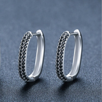 French-style Black Zircon Earrings - DropOnline.co