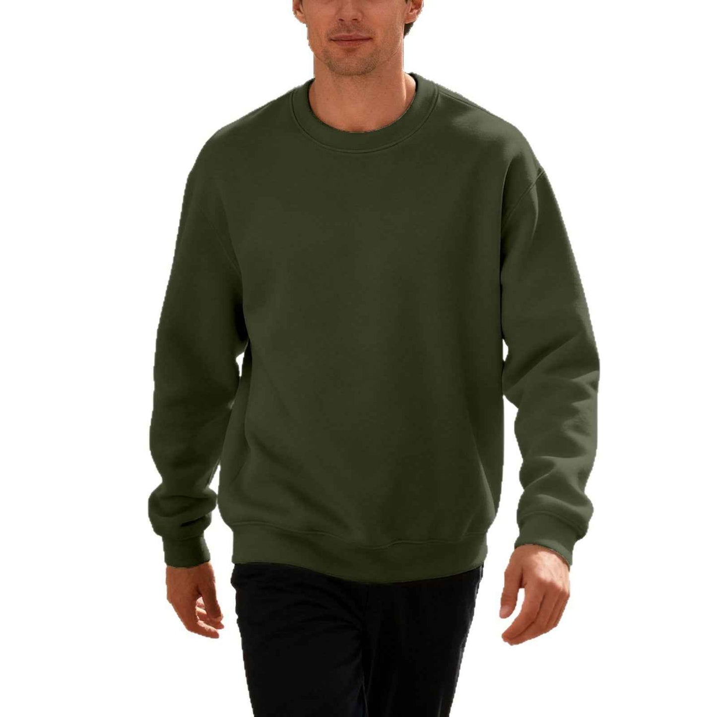 Round Neck Solid Color Loose Oversized Casual Top For Men